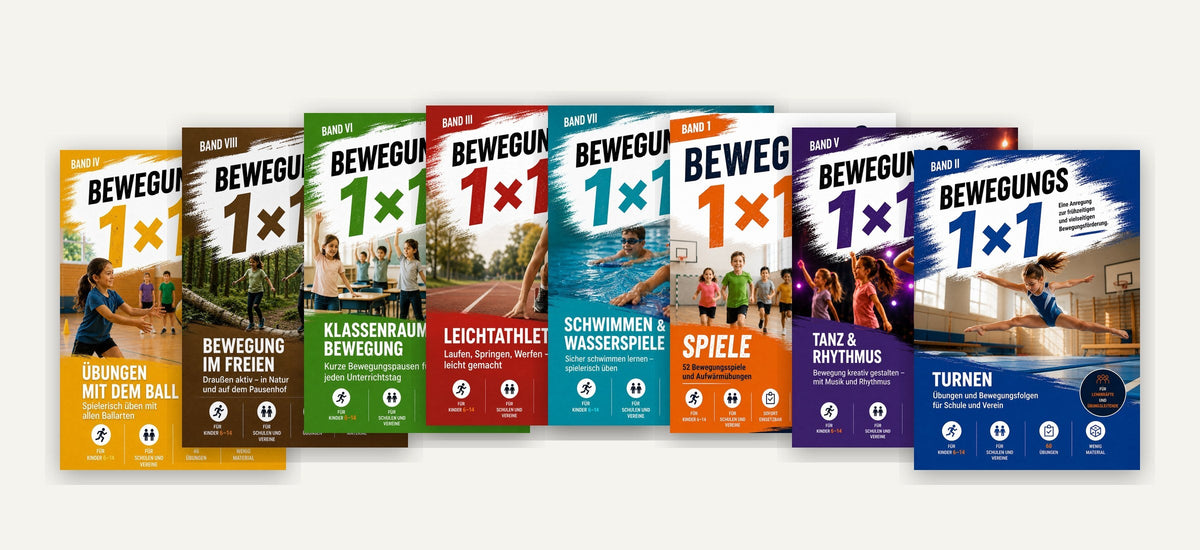 Alle 8 Hefte der Reihe Bewegungs 1×1